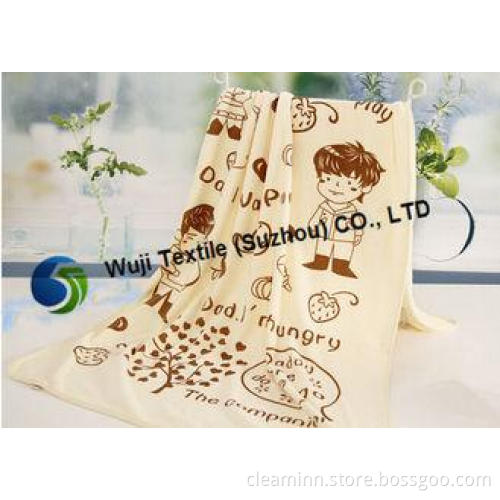 Boy Girl Microfiber Bath Towels , Personalized Oversized B
